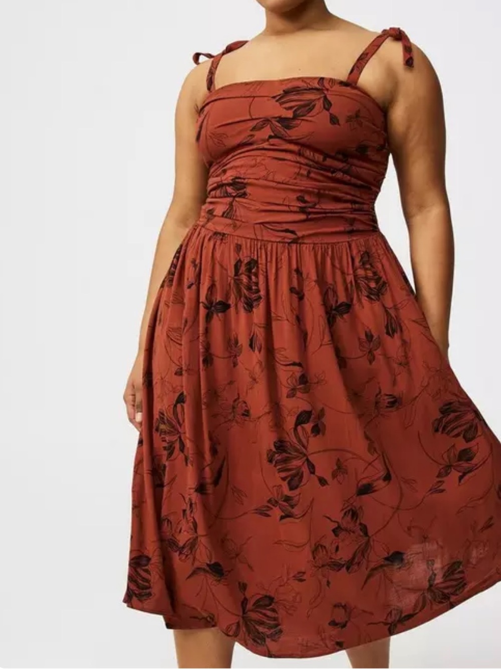 NWT Torrid Shirred Tea Length Dress Floral size 4XL